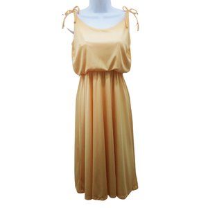 Vintage Union Made Yellow Gold Blouson Dress Sz M